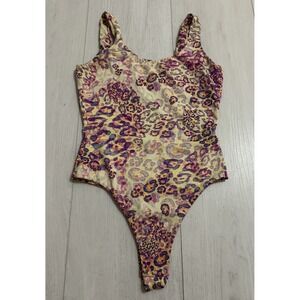 Adriana Iglesias Bodysuit Sz 36 EU / 4 US - Colorful‎ Animal Print EUC